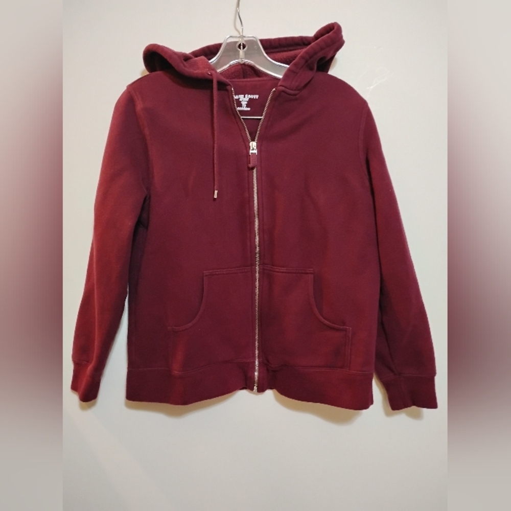 Champion Burgundy Hoodie with Zipper KAREN SCOTT SPORT Petite PS 80%Cotton20%Pol